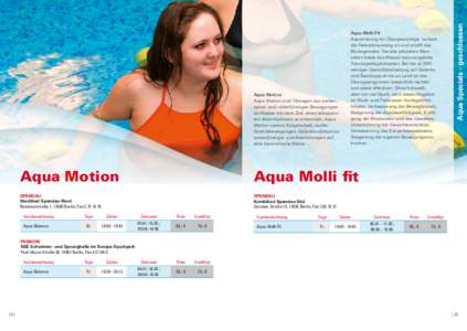 Aqua Motion  Aqua Molli fit SPANDAU Stadtbad Spandau-Nord