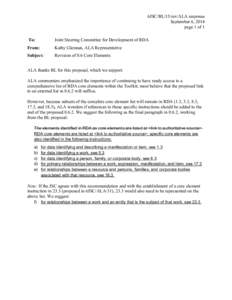 6JSC/BL/15/rev/ALA response September 6, 2014 page 1 of 1    To: