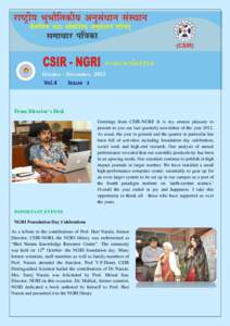 Council of Scientific and Industrial Research / Science and technology in India / National Geophysical Research Institute / Sunil Kumar Verma / India / Syed Mahmood Naqvi / Vijay Prasad Dimri