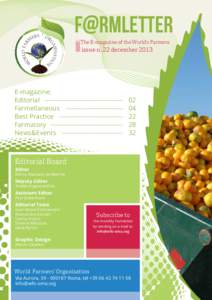 F@rmletter The E-magazine of the World’s Farmers issue n. 22 decemberE-magazine: