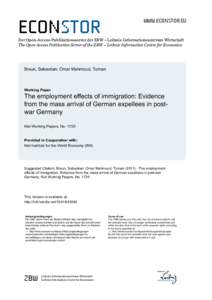 Flight and expulsion of Germans / German exodus from Eastern Europe / Heimatvertriebene / Federation of Expellees / Allied-occupied Germany / Oder–Neisse line / Unemployment / Aftermath of World War II / Human migration / World War II