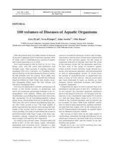 Vol. 100: 1, 2012 doi: [removed]dao02509 DISEASES OF AQUATIC ORGANISMS Dis Aquat Org