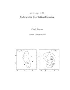 gravlens 1.06 Software for Gravitational Lensing Chuck Keeton Version 9 January 2004
