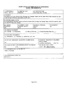 COUNTY OF SAN LUIS OBISPO BOARD OF SUPERVISORS AGENDA ITEM TRANSMITTAL (1) DEPARTMENT Auditor - Controller  (2) MEETING DATE