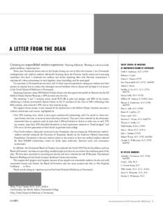 a letter from the dean Creating an unparalleled student experience. Thinking differently. Working as a team to tackle geisel school of medicine  global problems. Improving lives.