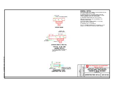 GENERAL NOTES: CLEAR DISTANCE FROM FACE OF CONCRETE TO NEAR REINFORCING BAR SHALL BE 2