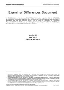 European Aviation Safety Agency  Examiner Differences Document Examiner Differences Document to FCL.1015(b)(4) and (c) of Annex I (Part-FCL) of Commission Regulation (EU) No,