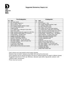 Microsoft Word - Supply List