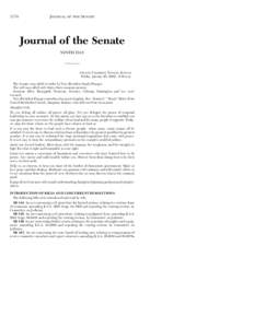 1174  JOURNAL OF THE SENATE Journal of the Senate NINTH DAY