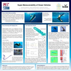 Super-Maneuverability of Ocean Vehicles! Jacob	
  Izraelevitz,	
  James	
  Schulmeister,	
  Stephanie	
  Steele,	
   Dr.	
  Jason	
  Dahl,	
  Dr.	
  Gabe	
  Weymouth,	
  Prof.	
  Michael	
  Triantafyllou	
 