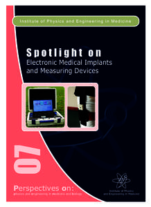 Institute of Physics and Engineering in Medicine  Spotlight on 07