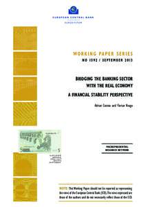 Bridging the banking sector with the real economy: a financial stability perspectiveThe authors wish to express their gratitude to Romulus Mircea and Vlad Teodorescu for their important contributions to the methodology o