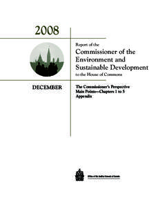 2008 Report of the Commissioner of the Environment and Sustainable Development