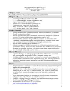 Carbon sequestration / Economy of the United States / CCP2 / Chevron Corporation / Carbon dioxide