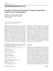 Microb Ecol DOIs00248HOST MICROBE INTERACTIONS  Regulation of Bacterial Communities Through Antimicrobial