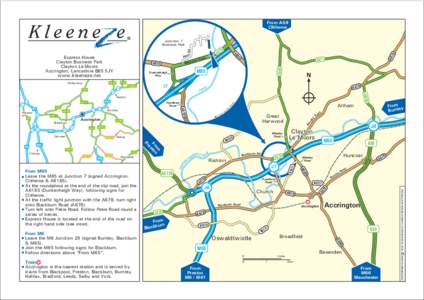 Roads in England / M65 motorway / A678 road / A671 road / Burnley / Accrington / Clayton-le-Moors / Blackburn / Rishton / Counties of England / Lancashire / Geography of England