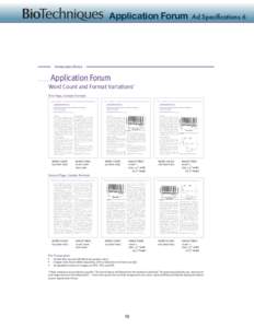®  Application Forum Ad Specifications 6