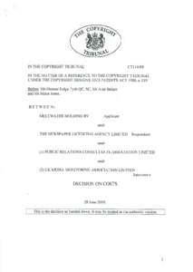 Copyright Tribunal Decision  (CT114/09)