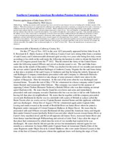 Southern Campaign American Revolution Pension Statements & Rosters Pension application of John Jones S31171 Transcribed by Will Graves f12VA[removed]