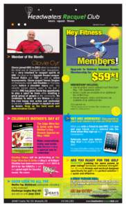 tennis · squash · fitness Volume 6. Issue 5. MayHey Fitness