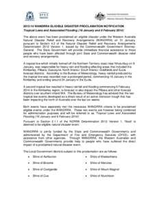 Pilbara / Mid West / Broome /  Western Australia / Shire of Broome / Emergency management / Shire of Ashburton / Shire of Halls Creek / Shire of East Pilbara / Shire of Wiluna / Regions of Western Australia / Geography of Western Australia / Kimberley