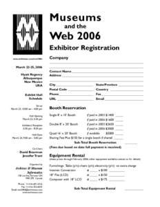 Museums and the Web 2006: Exhibitor Information