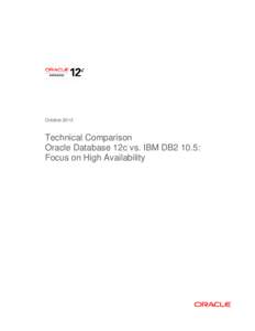 Oracle Database HA Technical Comparison with IBM DB2