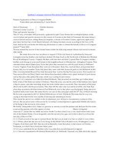 Southern Campaign American Revolution Pension Statements & Rosters Pension Application of Henry Livingston R6394 Transcribed and annotated by C. Leon Harris State of Tennessee } October Sessions