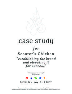 Case Study for Scooter’s Ch icken “ establishing the brand and elevating it for success”