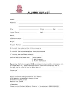 Microsoft Word - alumni survey.doc