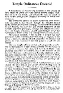 Temple / Ordinance / Priesthood / Second anointing / Elijah / Endowment / Sealing power / Joseph Smith / Covenant / Christianity / Latter Day Saint movement / The Church of Jesus Christ of Latter-day Saints