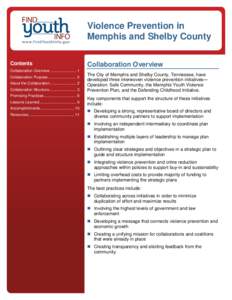 Memphis and Shelby County Collaboration Profile