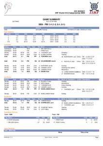 Ice hockey statistics / Jannik Hansen / National Hockey League / Lauri Korpikoski / Petteri Nokelainen