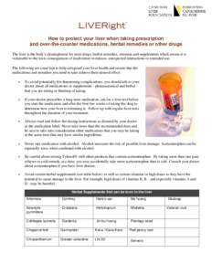 LIVERight when taking medications