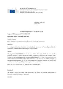 EUROPEAN COMMISSION DIRECTORATE-GENERAL FOR MARITIME AFFAIRS AND FISHERIES MEDITERRANEAN AND BLACK SEA MARITIME POLICY MEDITERRANEAN AND BLACK SEA  Brussels, [removed]