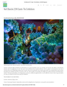 Nuit Blanche 2014 Guide: The Exhibitions | ADONE Magazine         