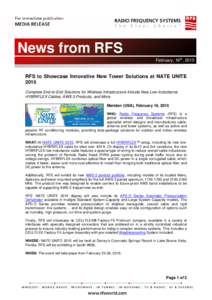 Headline: RFS supports the ramp-up of next-generation broadcast networks in Europe