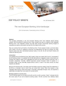 Microsoft Word - DSF policy brief No 35 The new European Banking Union landscape.doc