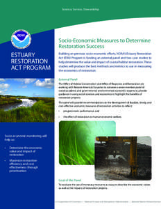 Science, Service, Stewardship  Socio-Economic Measures to Determine Restoration Success  ESTUARY