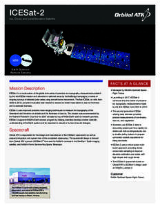 ICESat-2 / ICESat / European Space Agency / Operation IceBridge / LIDAR / Goddard Space Flight Center / Spacecraft / Spaceflight / Space technology