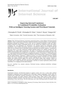 Improving Internal Consistency in Conditional Probability Estimation with an Intelligent Tutoring System and Web-based Tutorials