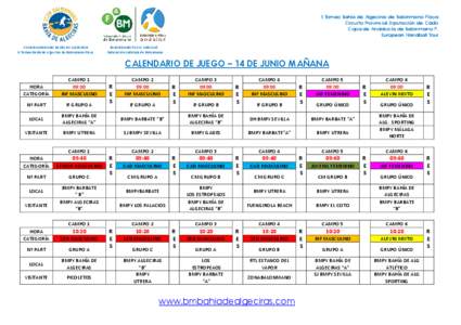 II Torneo Bahía de Algeciras de Balonmano Playa Circuito Provincial Diputación de Cádiz Copa de Andalucía de Balonmano P. European Handball Tour CLUB BALONMANO BAHÍA DE ALGECIRAS II Torneo Bahía de Algeciras de Bal