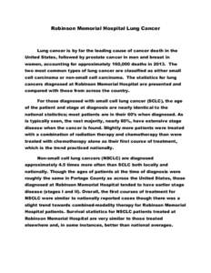 Non-small-cell lung carcinoma / Small-cell carcinoma / Cancer / Combined small-cell lung carcinoma / Breast cancer / Prostate cancer / Treatment of rare lung cancers / Medicine / Lung cancer / Oncology