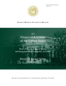 For use at 12:00 p.m., eastern time June 6, 2013 FEDERAL RESERVE STATISTICAL RELEASE  Z.1