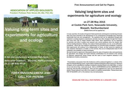 Association of Applied Biologists / Northumberland / Rothamsted Experimental Station / Nematology / Long-term experiment / Wellesbourne / Counties of England / Local government in England / Geography of England