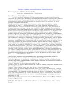 Southern Campaign American Revolution Pension Statements Pension Application of William Hartless: S5498 Transcribed and annotated by C. Leon Harris State of Virginia Amherst County to wit, On this 17th day of September 1