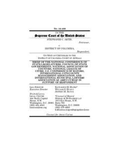 NOIN THE Supreme Court of the United States STEPHANIE C. ARTIS, Petitioner,