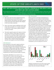 Why are Non-Native Species a Problem in the Great Lakes and How are They Getting Here?