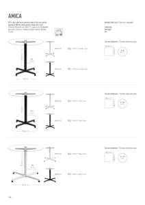 AMICA H73 4-spur table base collection made of die-cast painted aluminum, Ø60mm metal painted column with cross. Collezione basamenti per tavoli H73 a quattro razze in alluminio pressofuso verniciato, colonna in metallo