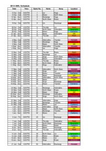 2014 AIHL Schedule Date Time  Game No.